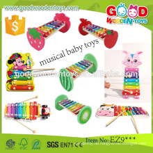 EN71 / ASTM neueste Entwurfs-hölzerne pädagogische Xylophone Soem / ODM musikalische Baby-Spielwaren für Förderung